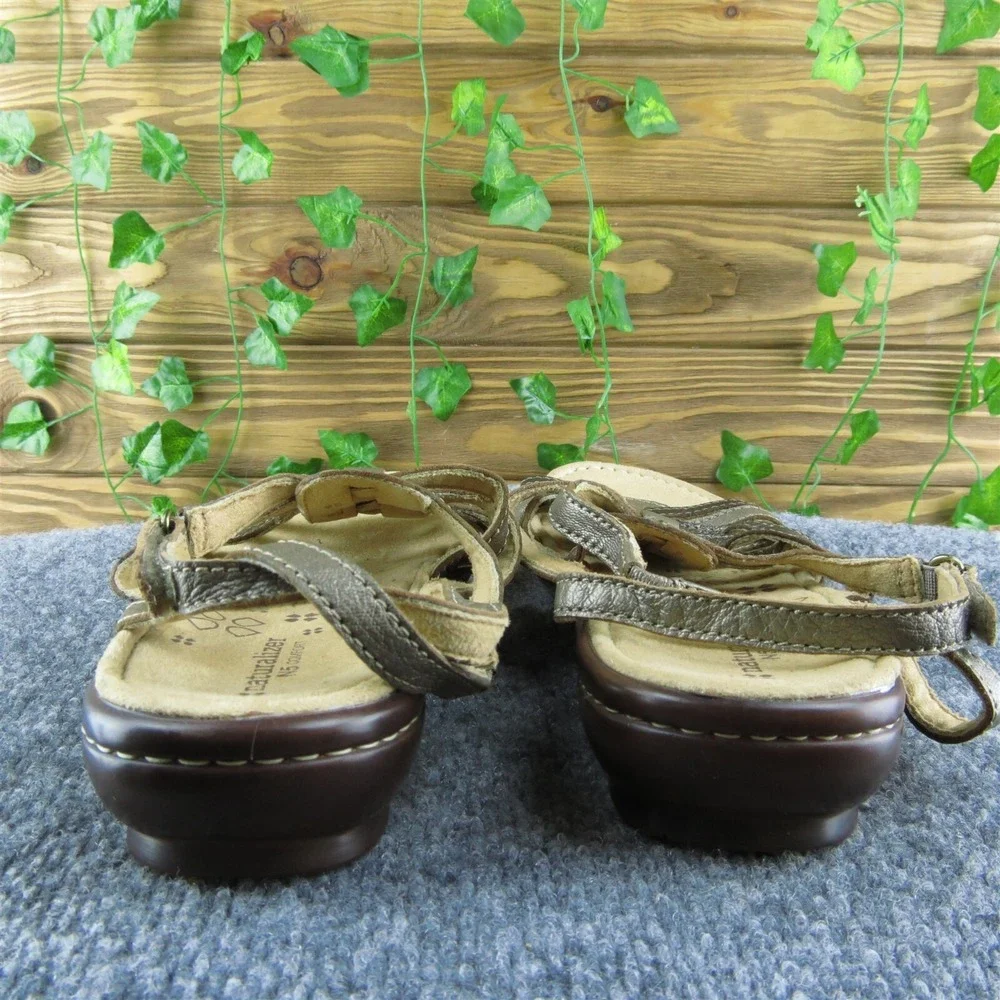 Naturalizer Jamboree Women Gladiator Sandal Shoes Sz 9 M Walking Bronze‎ Leather